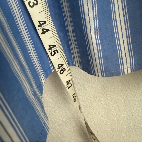 NWT Anthropologie The Bettina Embellished Tiered Shirt Dress Blue White MP - Picture 11 of 12